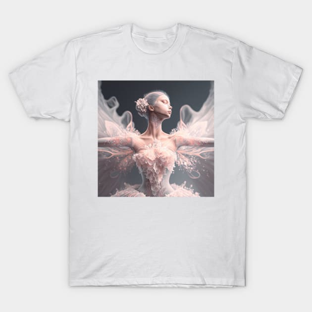 Portrait in Pastel Colors of A Fractal Ballerina T-Shirt by daniel4510